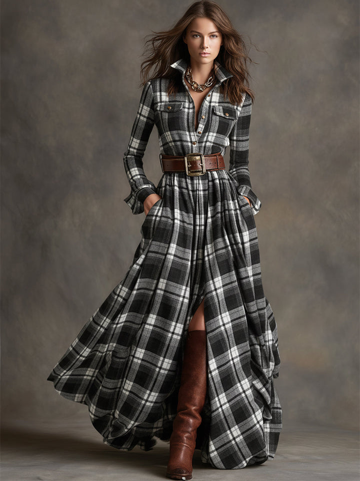 Mireline™ | Classic Button-Up Shirt Dress