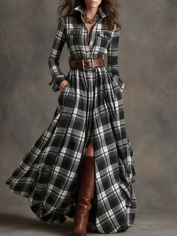 Mireline™ | Classic Button-Up Shirt Dress
