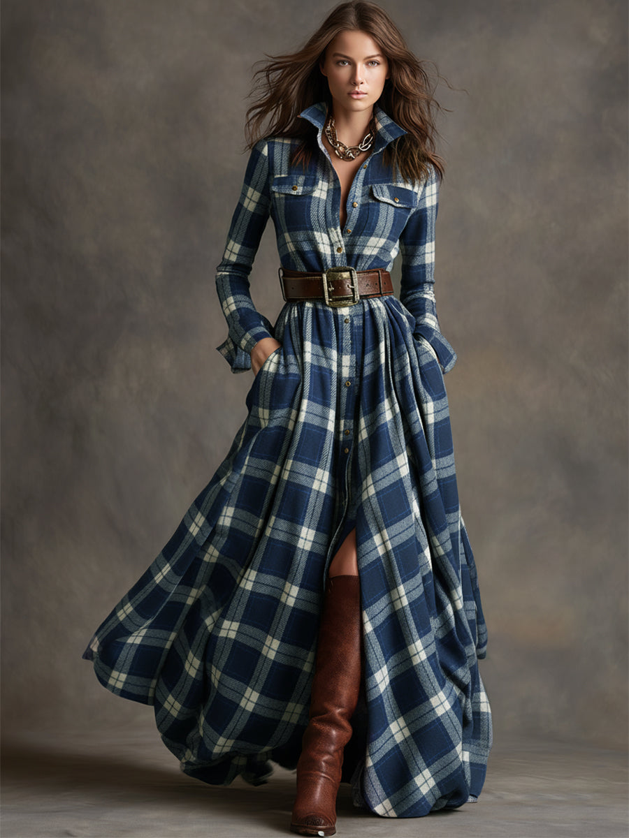 Mireline™ | Classic Button-Up Shirt Dress