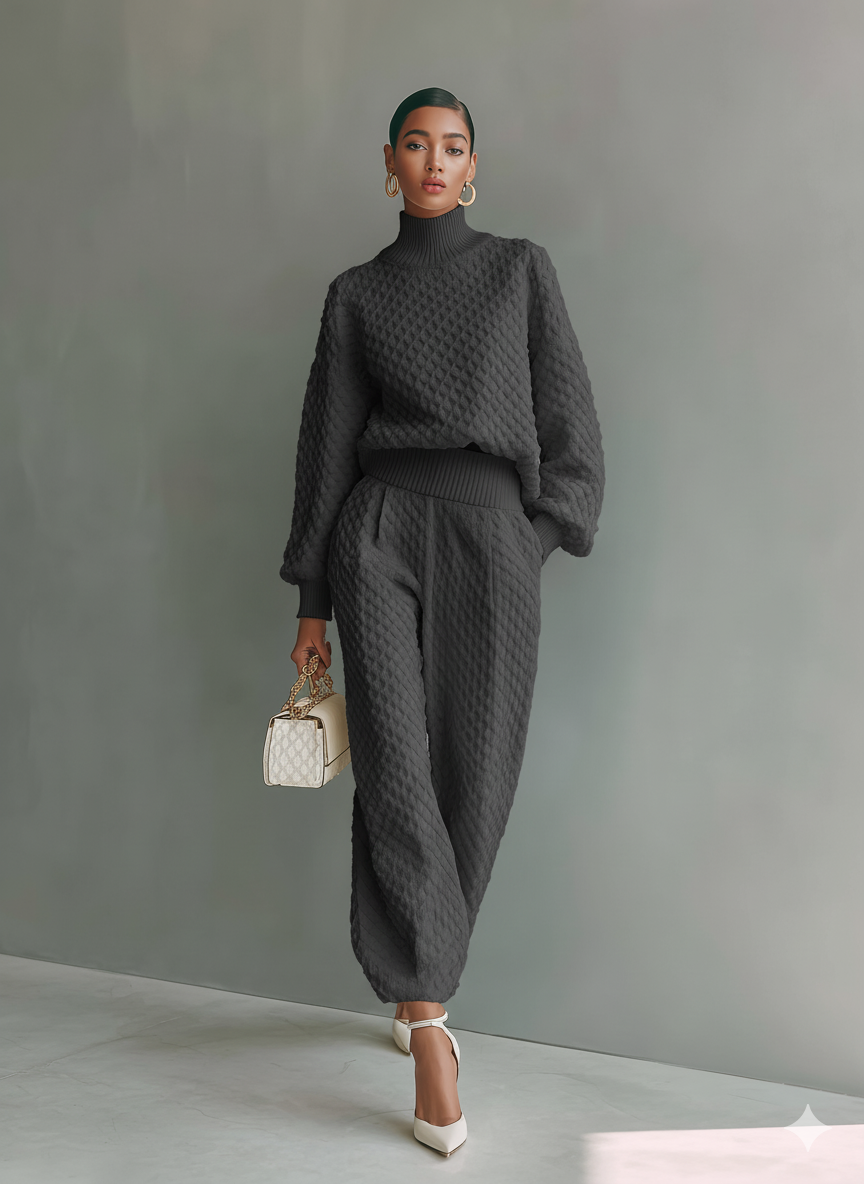 Isabella™ | White Top And Wide-leg Pants Set