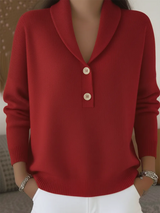 Kendall |  V-Neck Polo Sweater