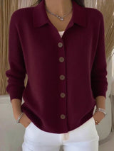 Andrea | V-Neck Cardigan with Collar