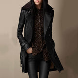 Three-Quarter Length Leather Coat