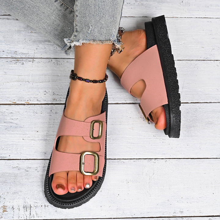 LALAINE – Chic Two-Strap Summer Platform Sandals