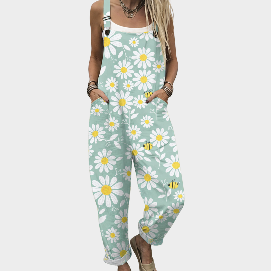 Azure™ | Blue Floral Overalls