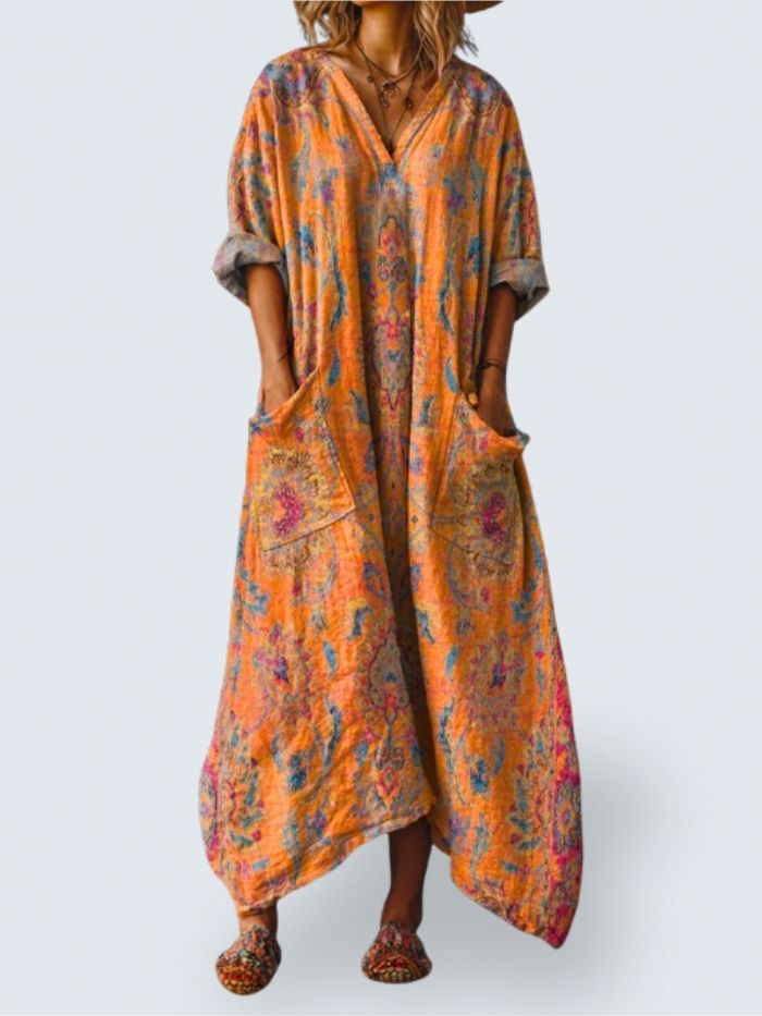 Chloe™ | Vintage Boho Dress With Pockets