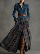 Jessica™ | Plaid Maxi Dress With Belt