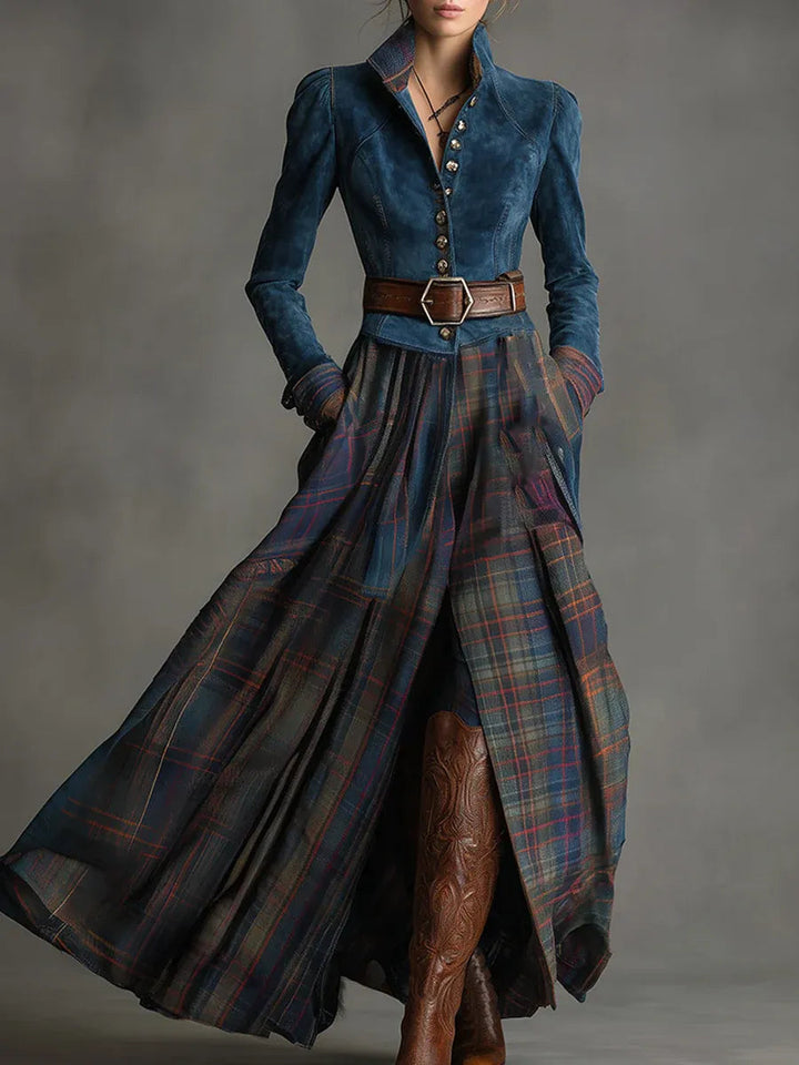 Jessica™ | Plaid Maxi Dress With Belt
