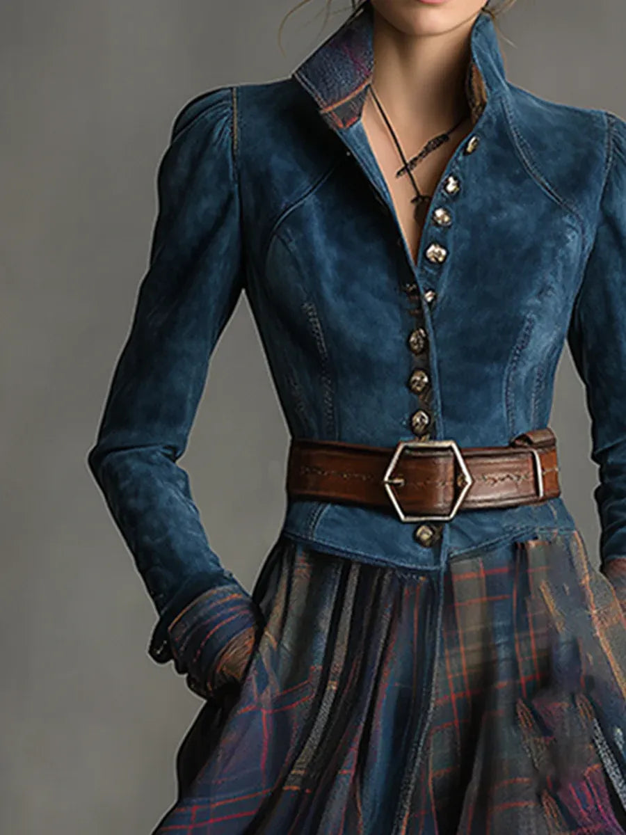Jessica™ | Plaid Maxi Dress With Belt