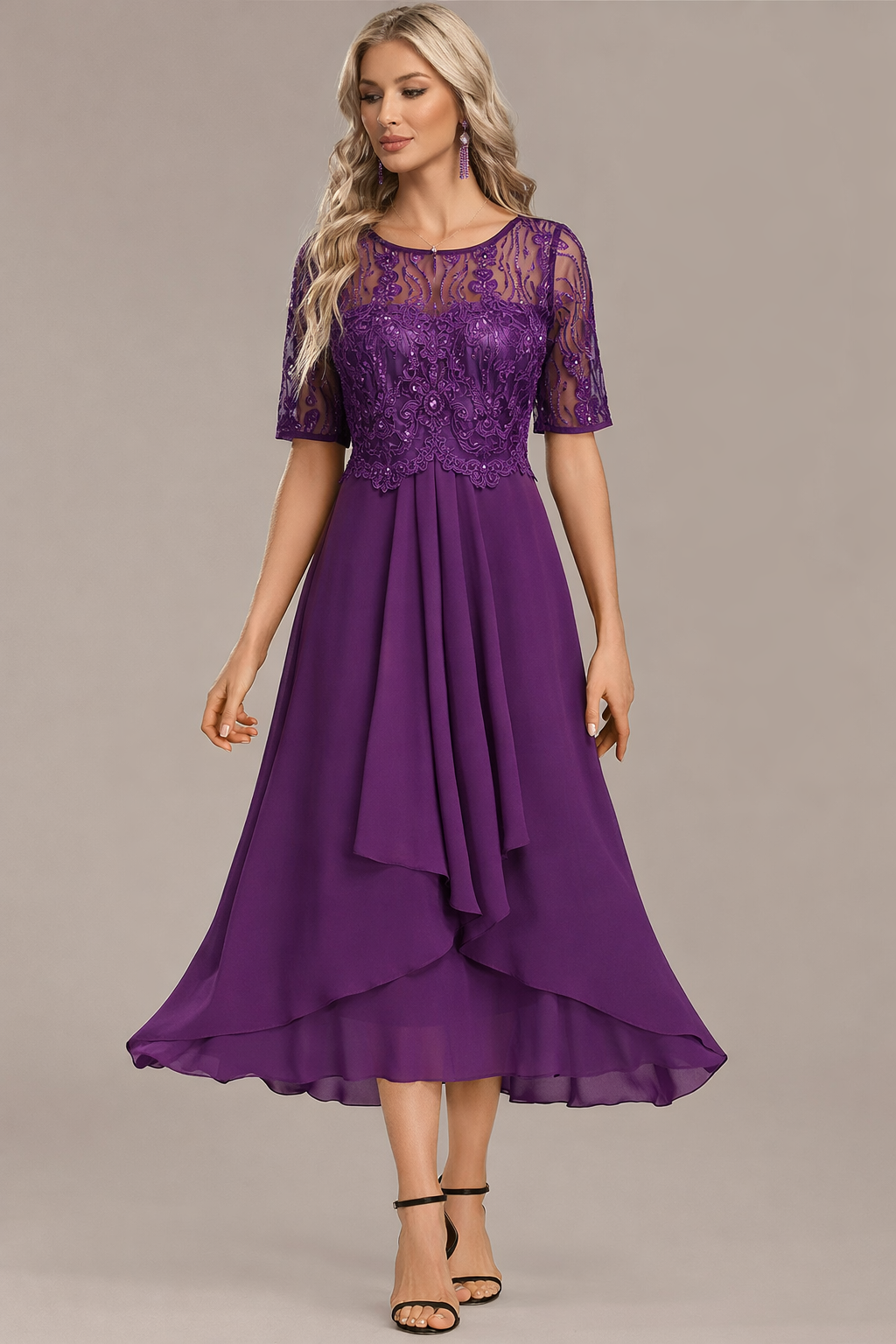 Sophie™ | Lace Short Sleeve Dress