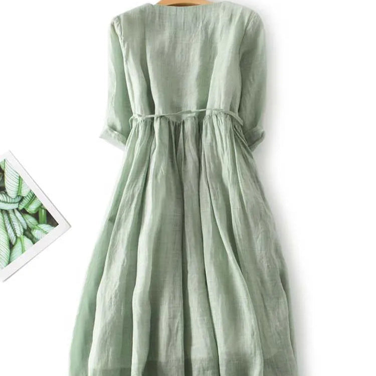 Isabella™ | Linen Maxi Dress