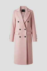 Women Coat with Lapel Collar and Button Closure