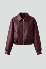 Women’s Bomber Jacket with Zip Closure and Elasticated Hem