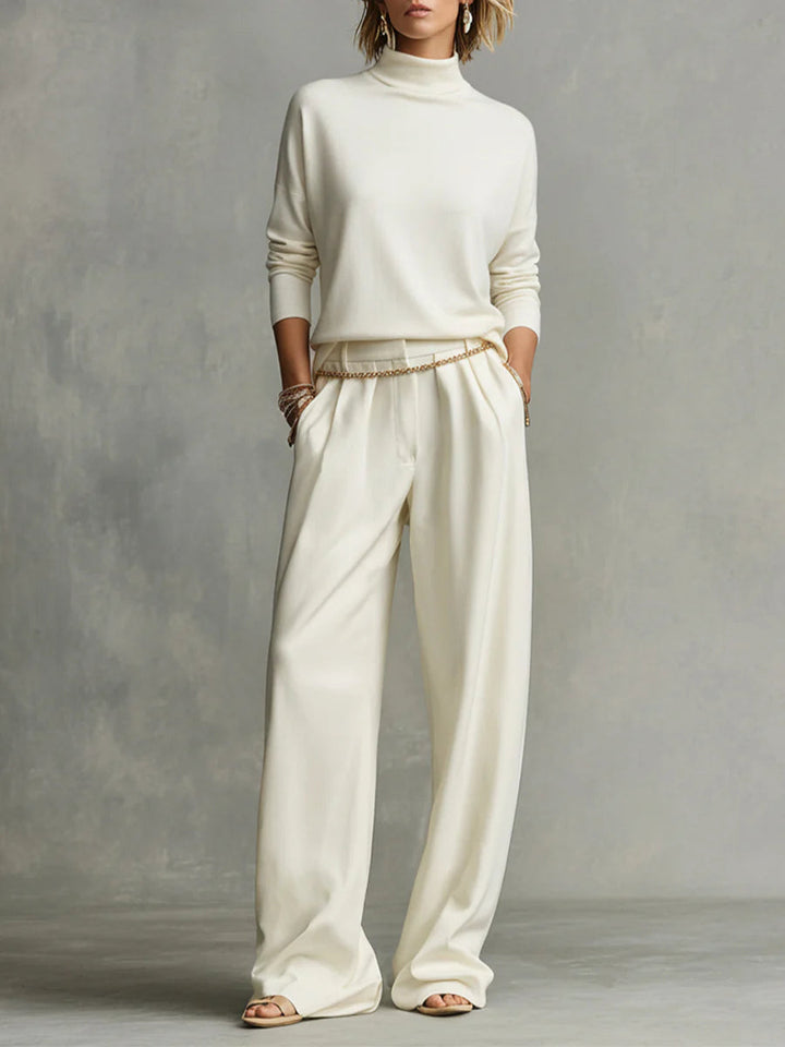 Lila™ | Soft Turtleneck Top And Wide-Leg Pants Set