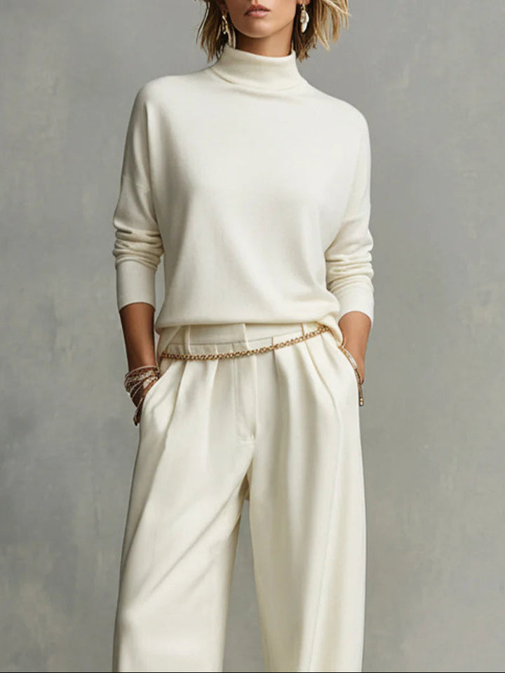 Lila™ | Soft Turtleneck Top And Wide-Leg Pants Set