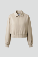 Women’s Cropped Jacket with Zip Closure
