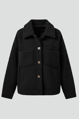 Women’s Fleece Jacket with Buttons and Generous Pockets