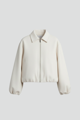 Women’s Jacket with Collar and Elasticated Hem