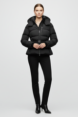 Women’s Jacket with High Collar and Waist Belt