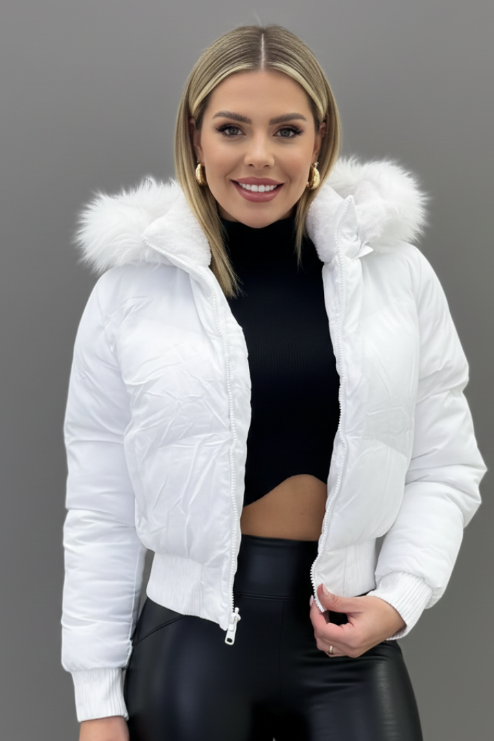 Women’s Jacket with Hood and Elasticated Cuffs