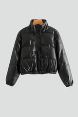 Women’s Jacket with Padded Surface and Zip Closure