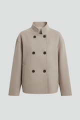 Women’s Jacket with Stand Collar and Buttons