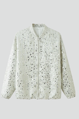 Women’s Jacket with Textured Surface and Zip Closure