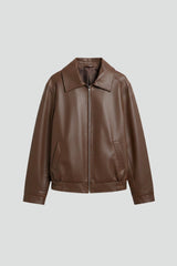 Women’s Jacket with Zip Closure and Ribbed Hem