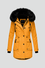 Women’s Parka Jacket with Hood and Flap Pockets