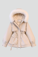 Women’s Parka with Hood and Drawstring Waist