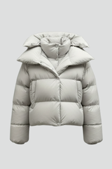 Women’s Puffer Jacket with Thick Padding and Shiny Finish
