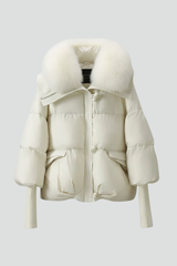 Women’s Puffer Jacket with Zip Fastening and Flap Pockets