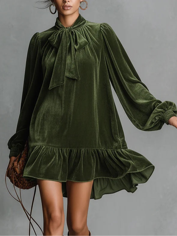 Mia™ | Loose-fitting Velvet Mini Dress