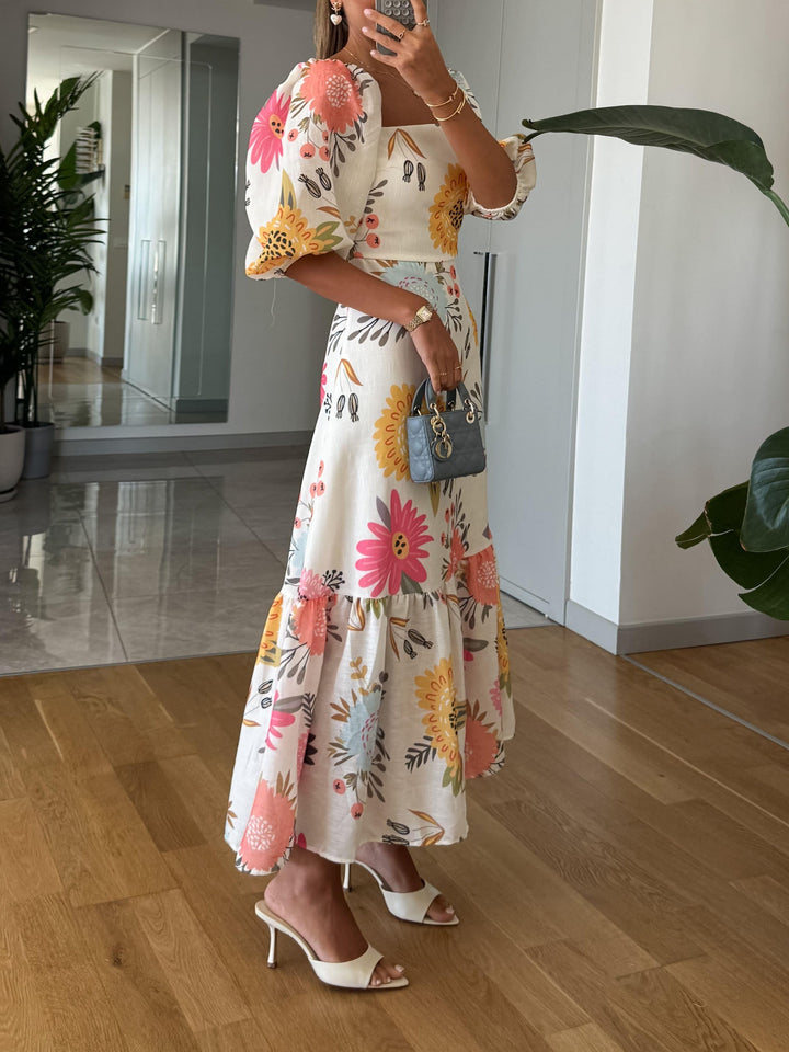 Maya™ | Floral Midi Dress