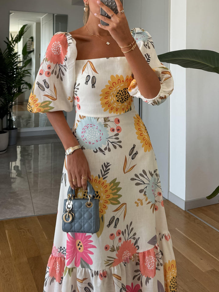 Maya™ | Floral Midi Dress