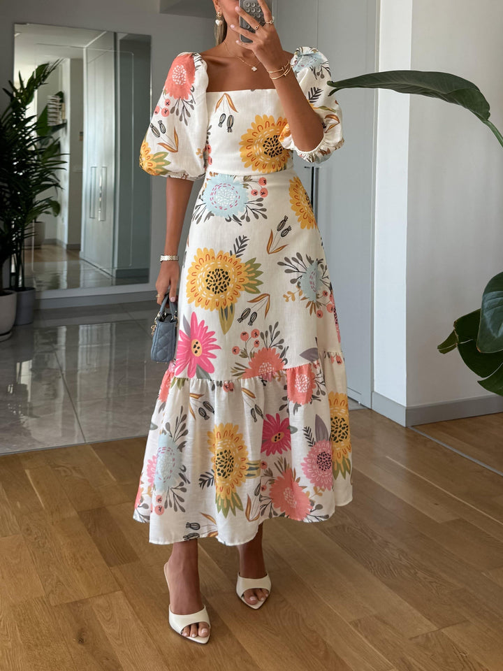 Maya™ | Floral Midi Dress