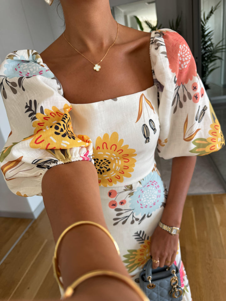 Maya™ | Floral Midi Dress
