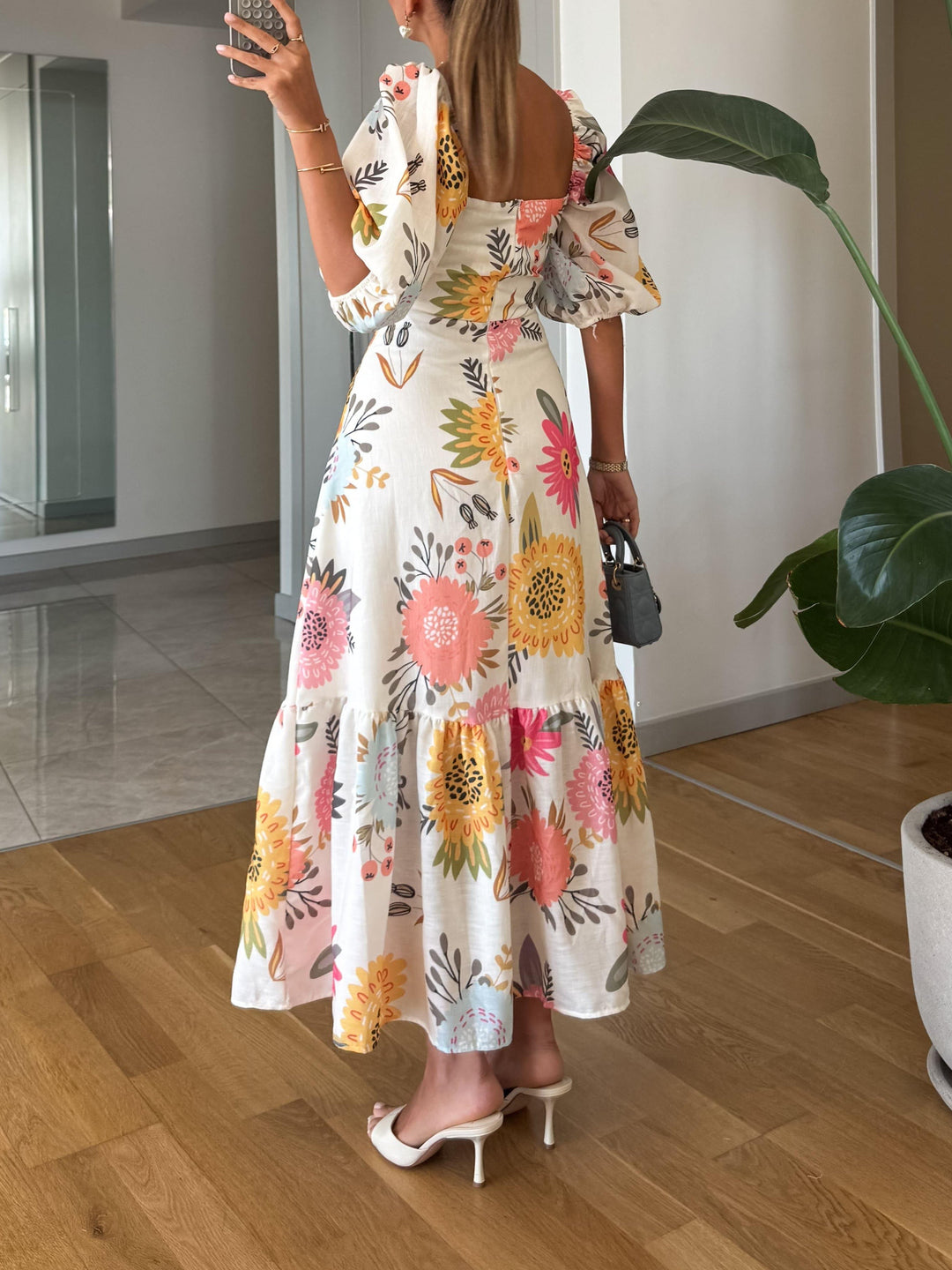 Maya™ | Floral Midi Dress