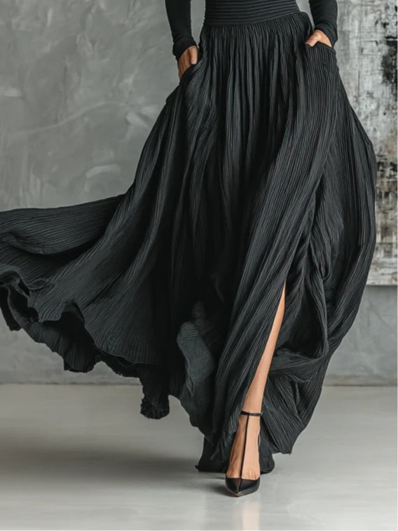 Emma™ | Skinny Turtleneck And Pleated Skirt Set