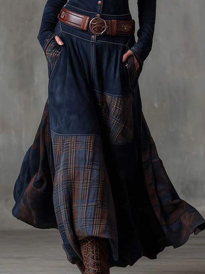 Isabella™ | Suede Maxi Dress With Belt