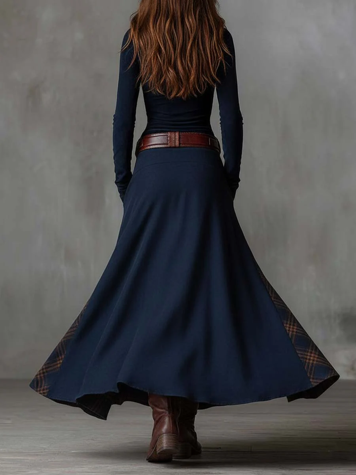 Isabella™ | Suede Maxi Dress With Belt