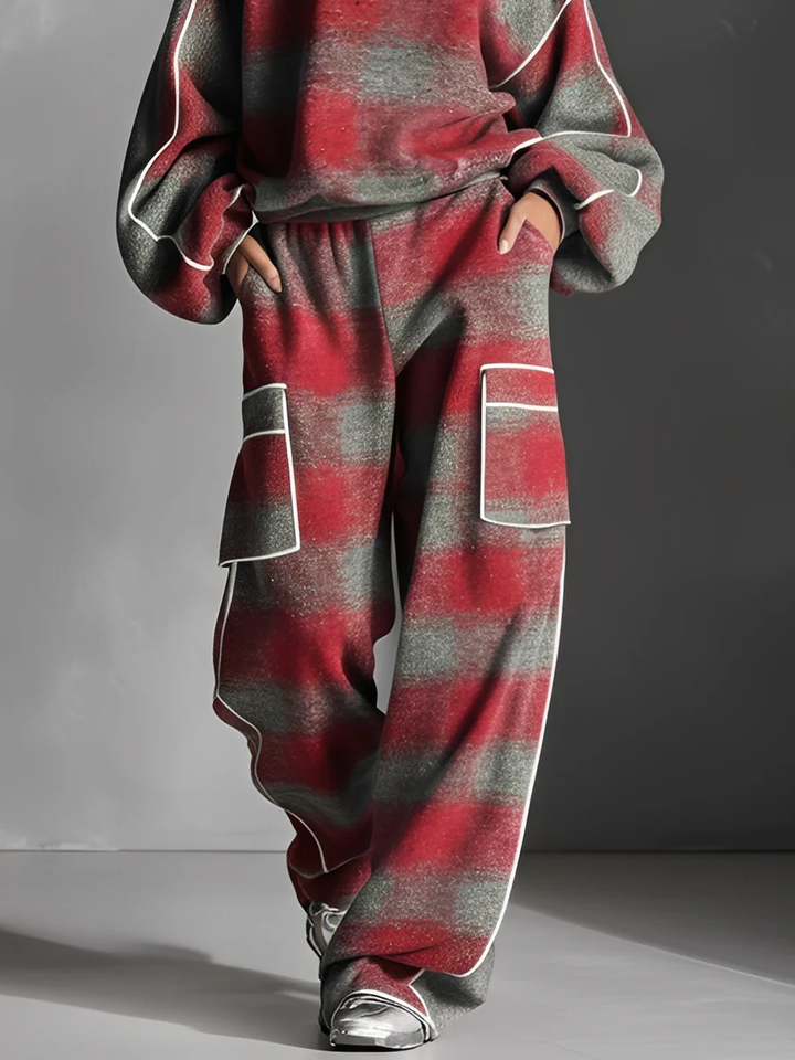 Emily™ | Color-Blocked Sweatshirt And Casual Pants Set