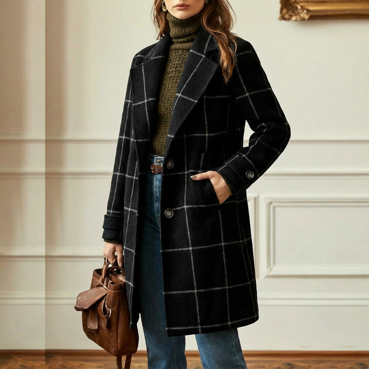Tweed Check Coat