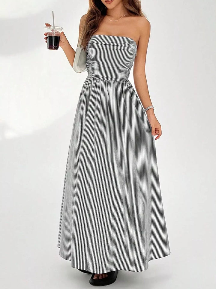 Emma™ | Striped Strapless Maxi Dress