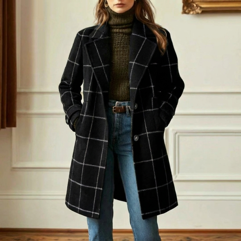 Tweed Check Coat