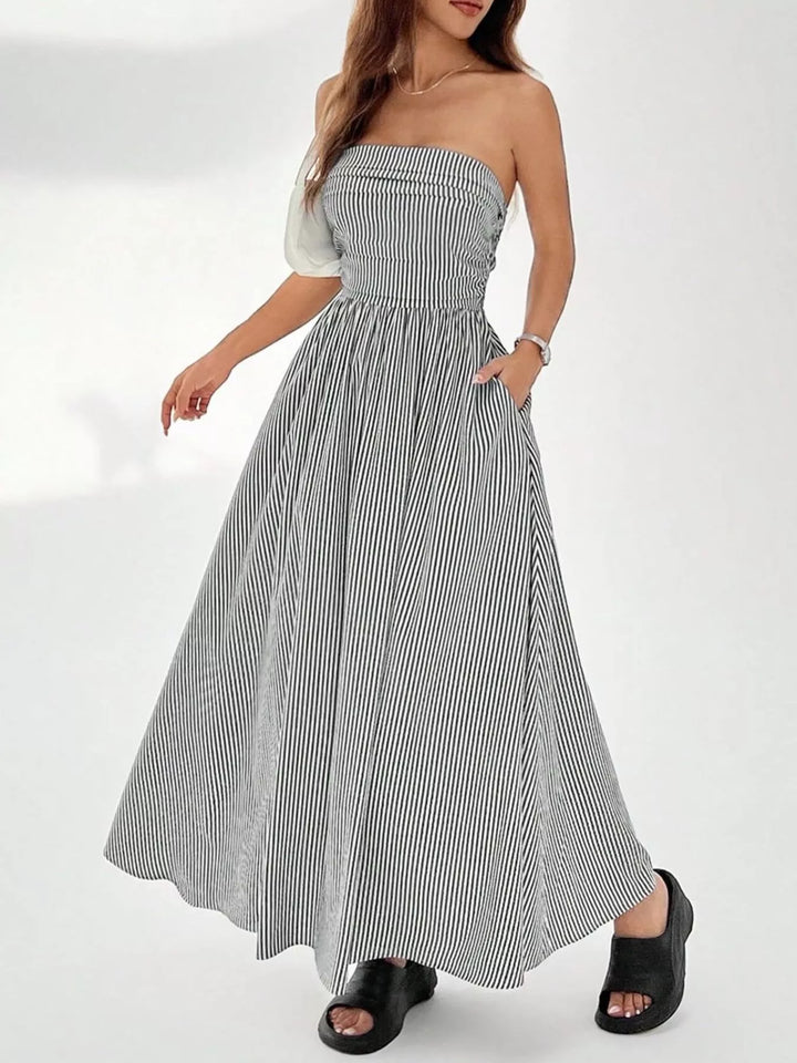 Emma™ | Striped Strapless Maxi Dress
