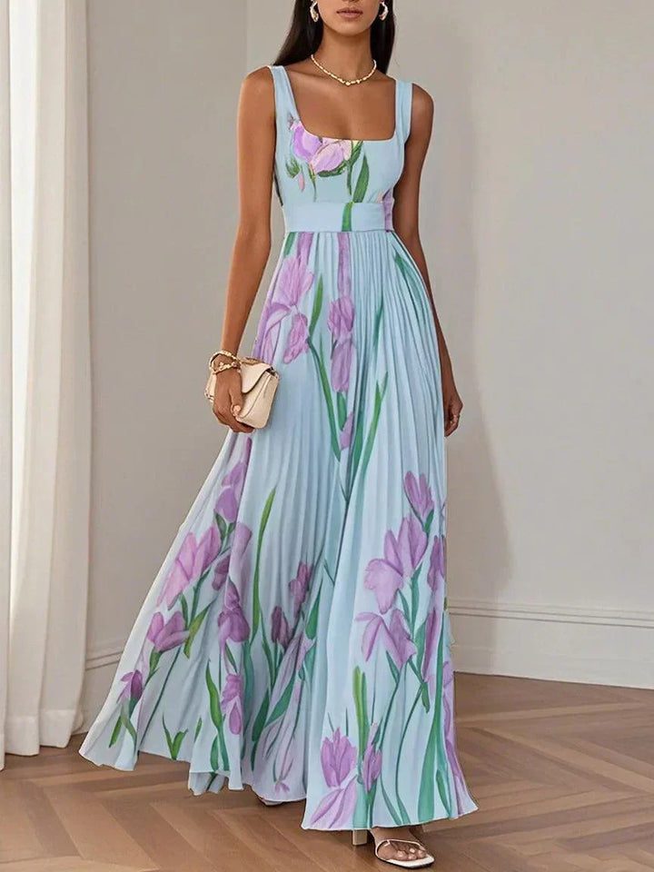 Mia™ | Floral Pleated Maxi Dress