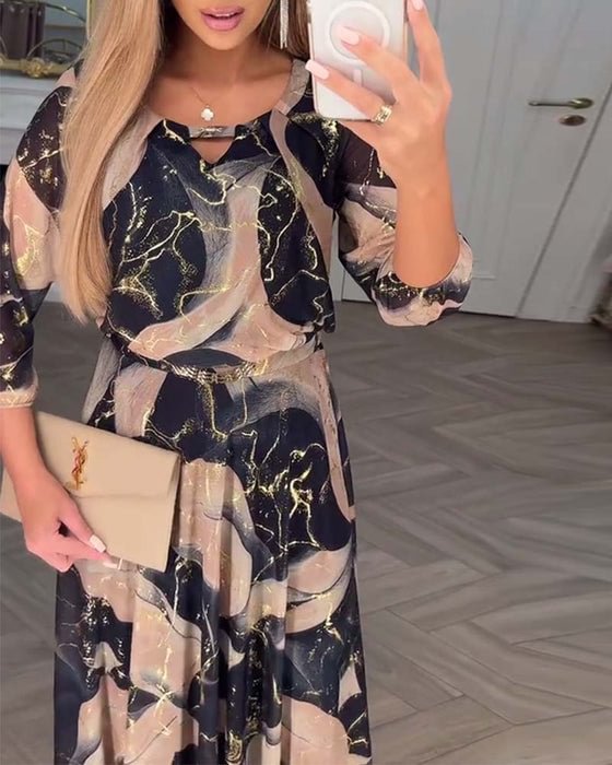 Jessica™ | Printed Chiffon Dress