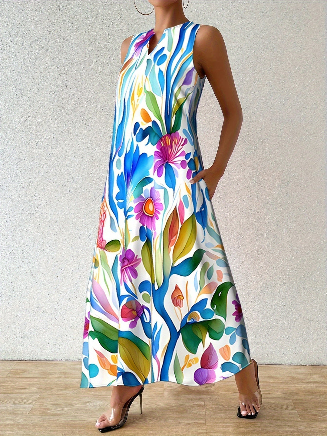 Lila™ | Blooming Print Maxi Dress