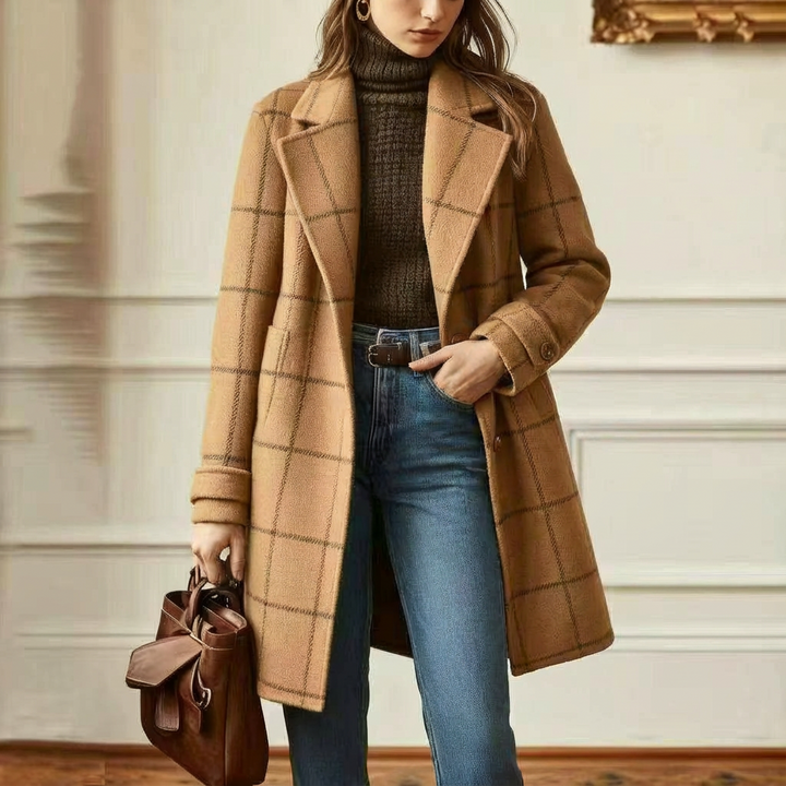 Tweed Check Coat